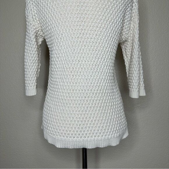 Athleta Linen Blend Seychelles Open Knit Top - Picture 10 of 12